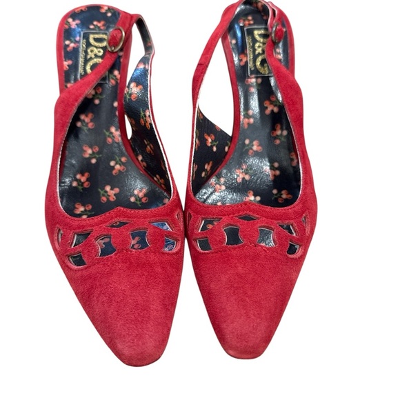 Dolce & Gabbana Scarpa Red Leather Heels with Cutout Design Sz 39 MSRP $475 EUC - Picture 2 of 7